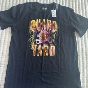 Kids Black Graphic Tee with Football Design